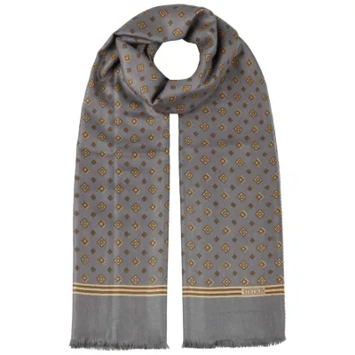Echarpe Rombs Laine & Soie Bleu - Stetson Référence : 18386 | Chapellerie Traclet