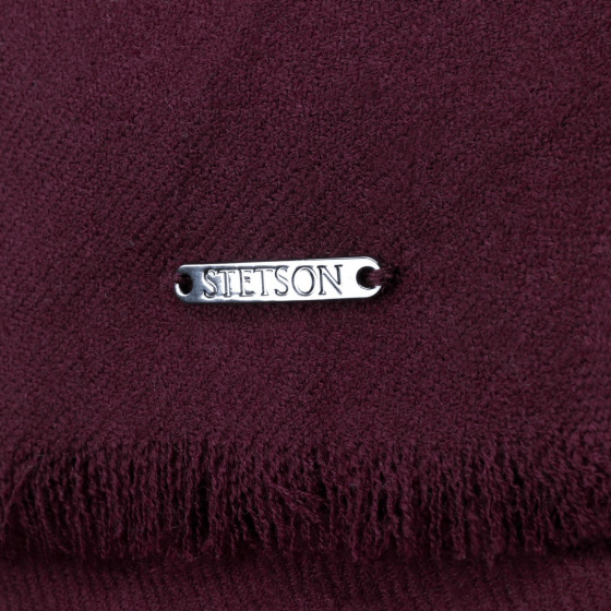 La Foly wool scarf in burgundy - Stetson