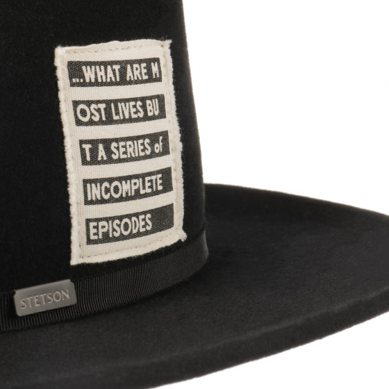 Chapeau Fedora Series Laine & Cachemire Noir - Stetson Chapeau Fedora Series Laine & Cachemire Noir - Stetson