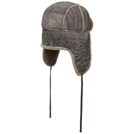 Aviator Trapper Hat Lambskin Leather & Cotton - Stetson
