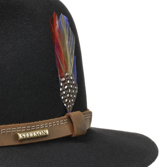 Chapeau Traveller Ortenzo Feutre Laine Noir - Stetson