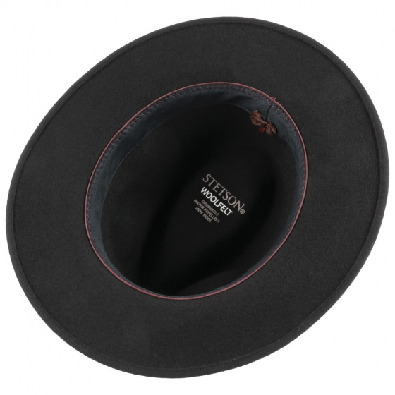 Chapeau Traveller Ortenzo Feutre Laine Noir - Stetson