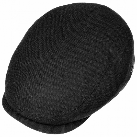 Oakland Flat Cap Black Wool - Stetson