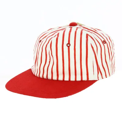 Red & White Striped Baseball Cap - Torpedo Reference: 18396 | Traclet Hat Shop