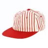 Red & White Striped Baseball Cap - Torpedo Reference: 18396 | Traclet Hat Shop