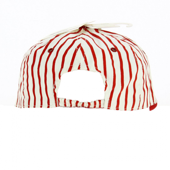 Red & White Striped Baseball Cap - Torpedo