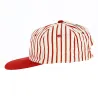 Red & White Striped Baseball Cap - Torpedo Reference: 18396 | Traclet Hat Shop