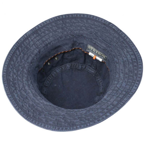 Stetson Reston Navy Organic Cotton Bucket Hat