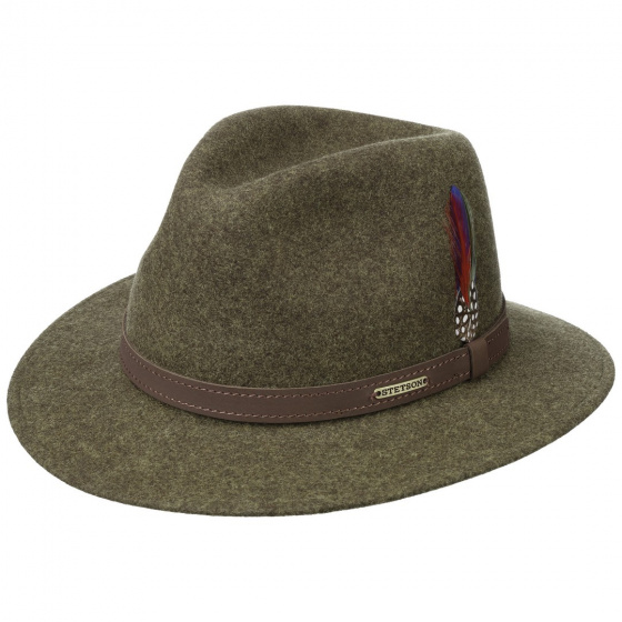Chapeau Powell Woolfelt Kaki - Stetson