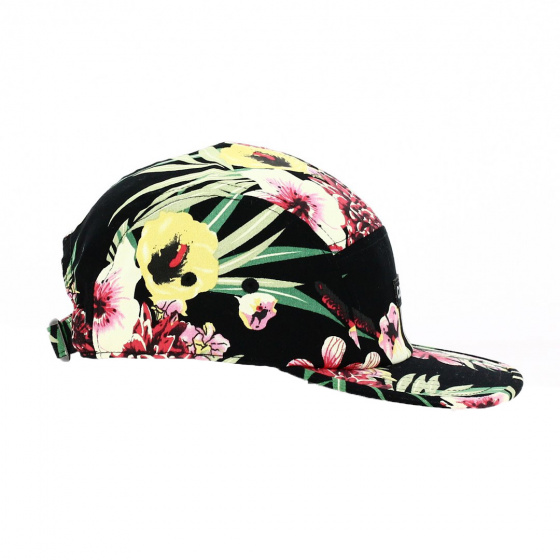 The Richmond Black Floral Cap - Coal