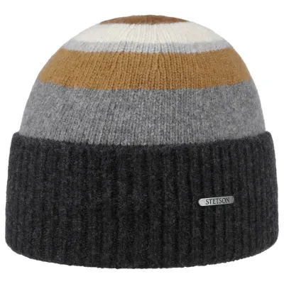 Gray Cotton Cuffed Beanie - Stetson Reference: 18409 | Traclet Hat Shop