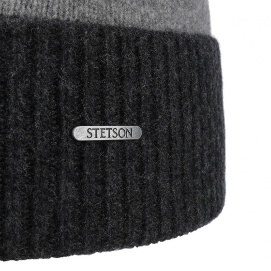 Bonnet Coton à Revers Gris - Stetson