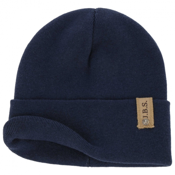Navy Blue Cotton & Wool Cuffed Beanie - Stetson