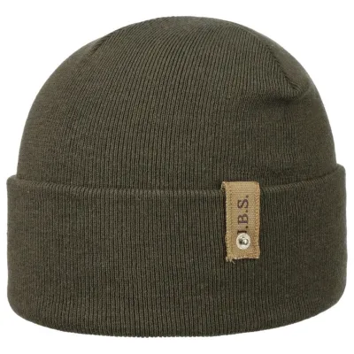Cotton & Wool Cuffed Beanie in Khaki - Stetson Reference: 18411| Traclet Hat Shop