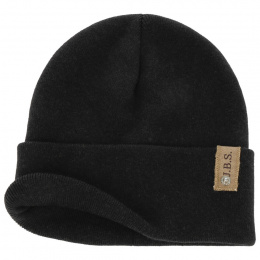 Black Cotton & Wool Cuffed Beanie - Stetson