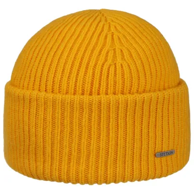 Yellow Percy Wool Beanie - Stetson Reference: 18419 | Traclet Hat Shop