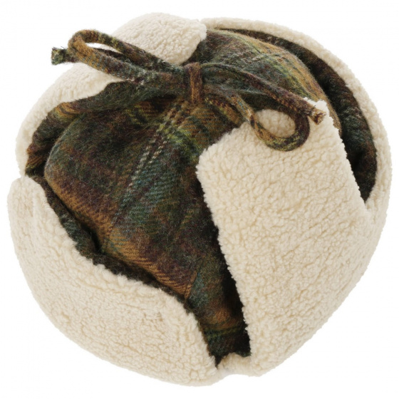 Chapka Bomber Laine Carreaux Vert - Stetson