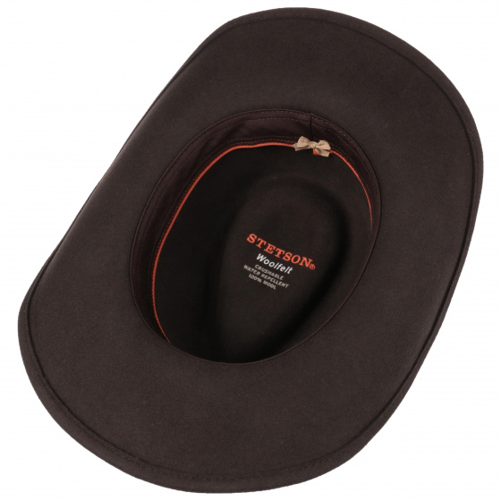 inside Western hat Bodie Brown Felt - Stetson