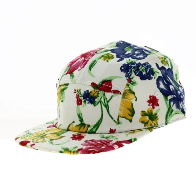 Casquette 5 Panel Fantasy Blanc - Atlantis Reference :  18454 | Chapellerie Traclet