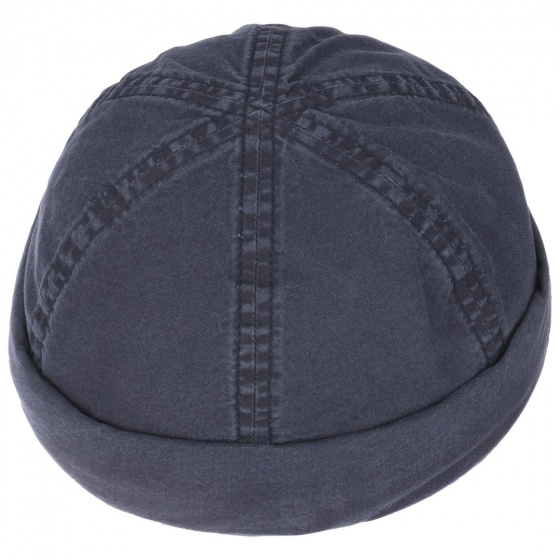 Organic Cotton Washed Docker Beanie in Navy - Stetson