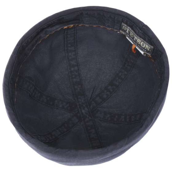 Bonnet Docker Délavé Coton Biologique Marine - Stetson Bonnet Docker Délavé Coton Biologique Marine - Stetson