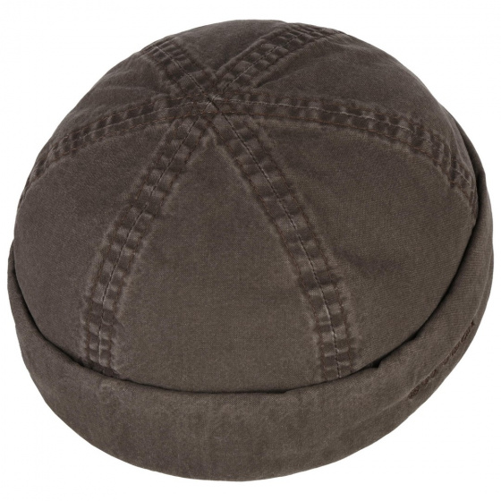 Organic Cotton Washed Docker Beanie Brown - Stetson