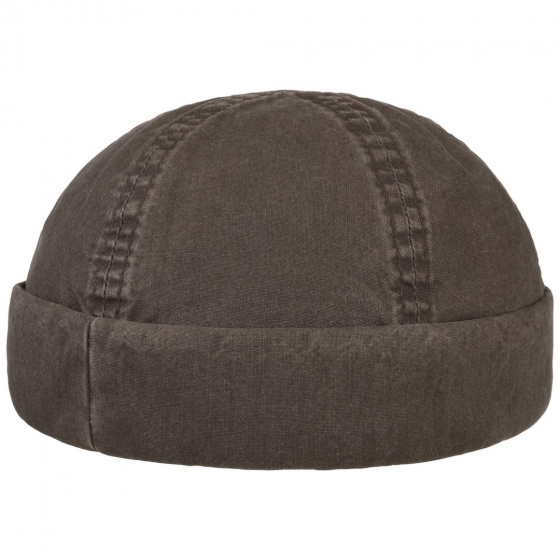 Bonnet Docker Délavé Coton Biologique Marron - Stetson