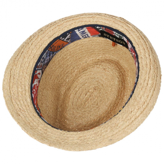 Natural Raffia Straw Trilby Hat - Stetson