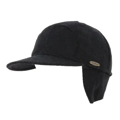 Dalena Black Wool Ear Flap Cap - Traclet Reference: 18464 | Traclet Hat Shop