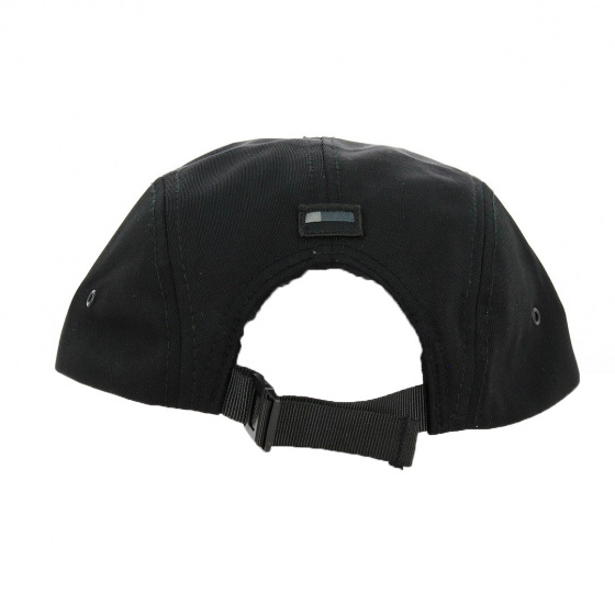 Black Cotton Strapback Cap - Official