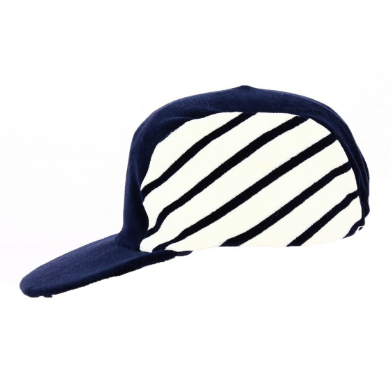 Navy Velvet Baseball Cap - Traclet Navy Velvet Baseball Cap - Traclet