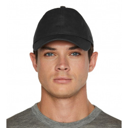 Black Waxed Cotton Baseball Cap - Tilley