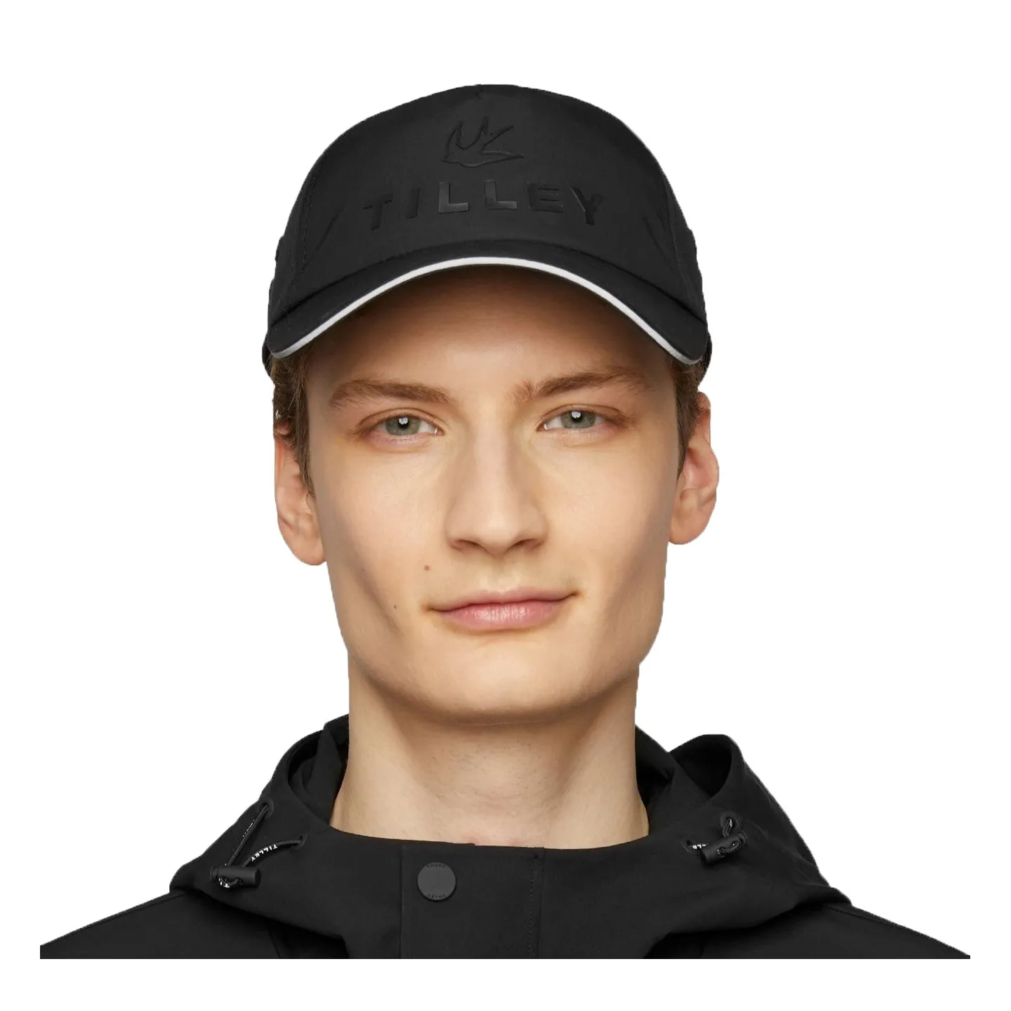 Black Waterproof All Weather Baseball Cap - Tilley ref 17955 - TRACLET hat shop