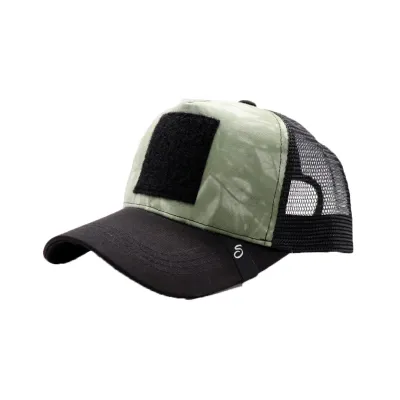 Casquette Baseball Trucker Patch Tie Dye Kaki - Scratchy's Reference : 17879 | Chapellerie Traclet