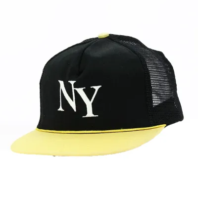 Casquette Trucker NY Noir & Jaune - Traclet Reference : 18475 | Chapellerie Traclet