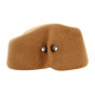 Lucia Brown Wool Felt Cloche Hat - Traclet