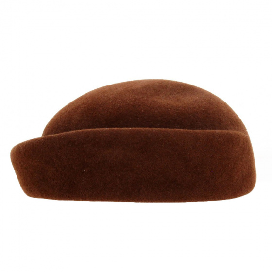 Alsie Wool Garrison Cap Brown - Traclet