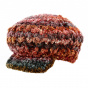 Burgundy Acrylic Knit Newsboy Cap - Traclet