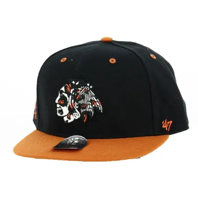 Casquette Chicago Blackhawks Noir & Orange - New Era Référence : 15758 | Chapellerie Traclet