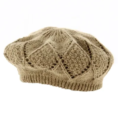 Béret Baroni Angora & Laine Beige - Traclet Reference : 18491 | Chapellerie Traclet
