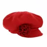 Wool Newsboy Cap with Flower - Traclet Reference: 18493 | Traclet Hat Shop