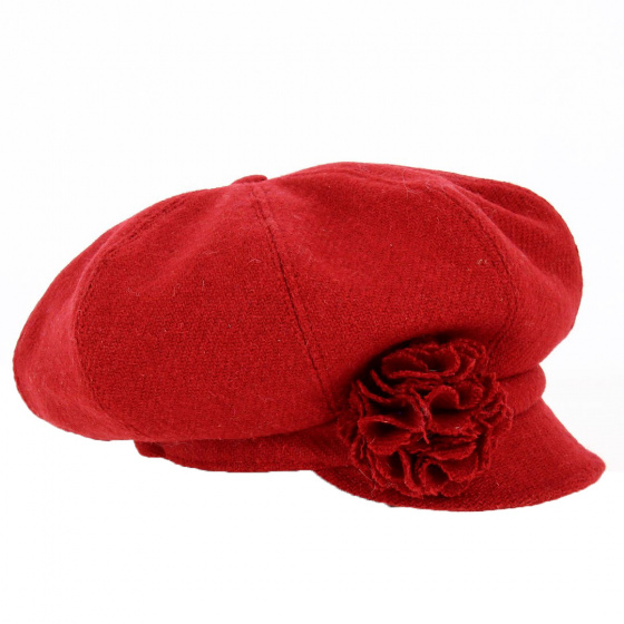 Casquette Gavroche Laine Fleur - Traclet