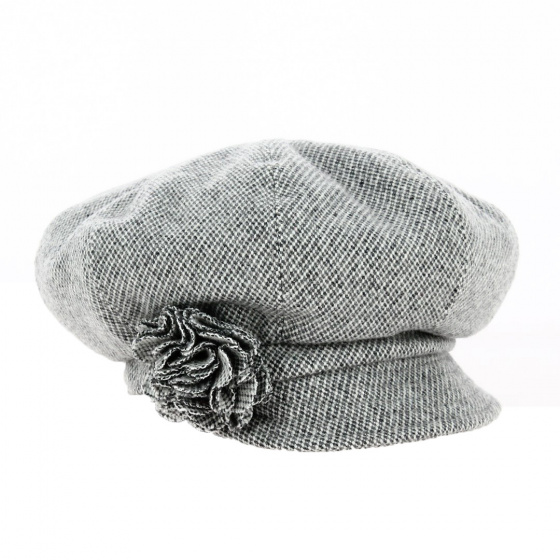 Casquette Gavroche Laine Fleur - Traclet