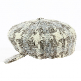Cream Wool Newsboy Cap - Traclet