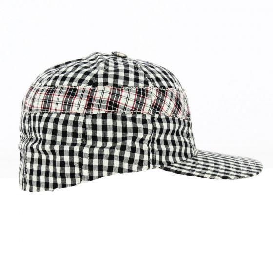 Black and White Checkered Baseball Cap - Torpedo