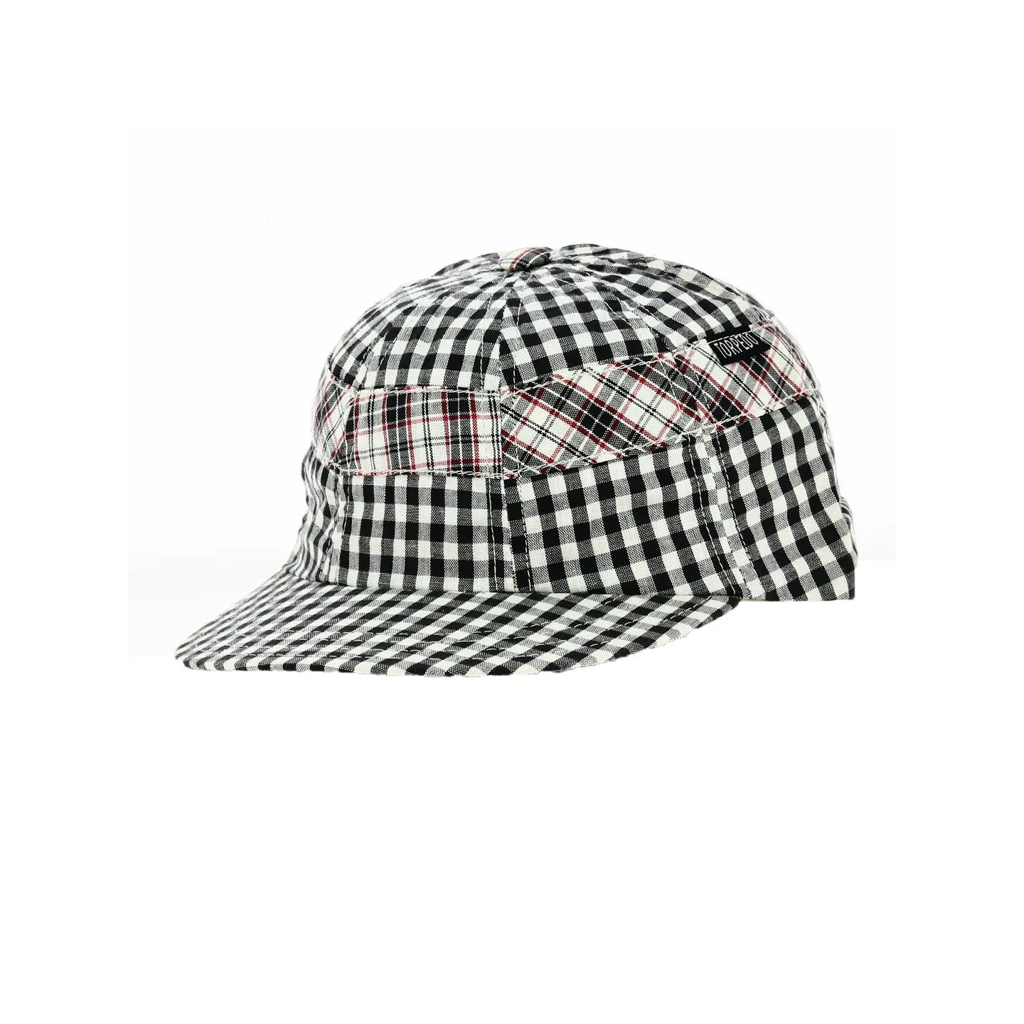 Black and White Checkered Baseball Cap - Torpedo Reference: 18498 | Traclet Hat Shop