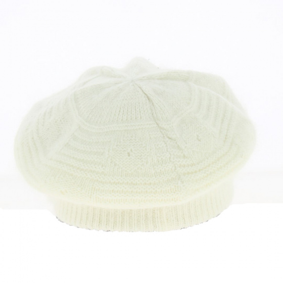 Ecru Wool Newsboy Cap - Traclet