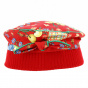 Toinette Fruity Red Cotton Child Beret - Traclet