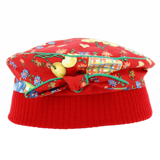 Béret Enfant Toinette Coton Rouge Fruité - Traclet