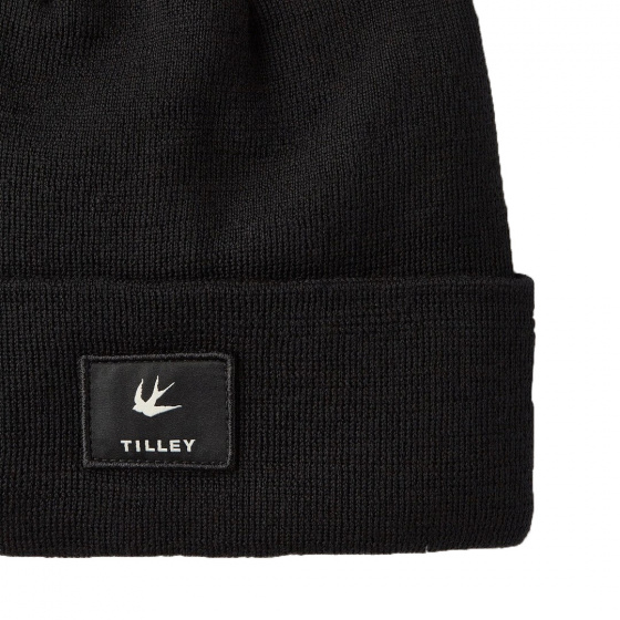 Black Merino Wool Boreal Beanie - Tilley